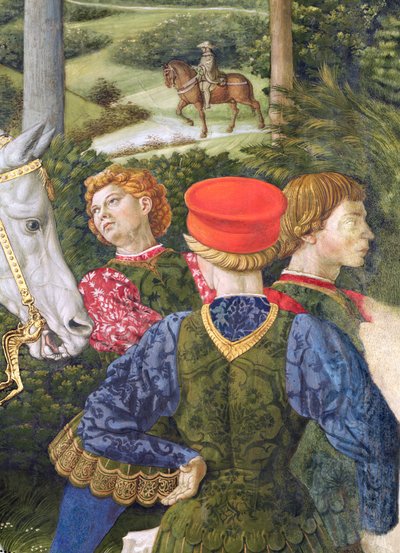 Liveried attendants (detail) by Benozzo di Lese di Sandro Gozzoli